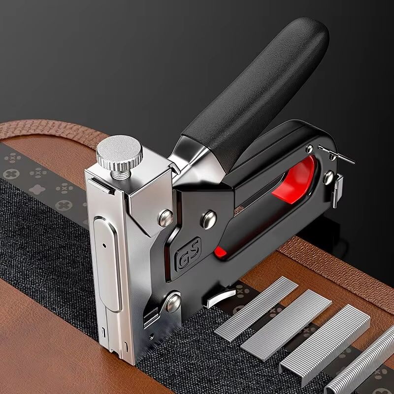 4 In 1 Manual Nail Guns With 3000 Staples, Upholstery Construction Stapler Gun Heavy Duty Staple Gun Stapler Tacker Manual nail Gun Family With Woodworking Photo Frame Advertising Cloth