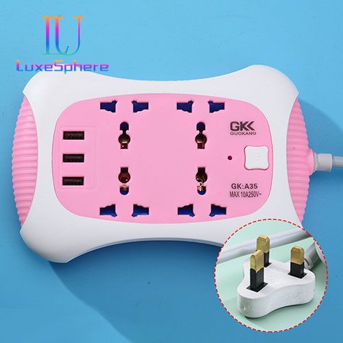 Socket intelligent USB home plug British standard European standard plug multi hole with switch plug wiring board