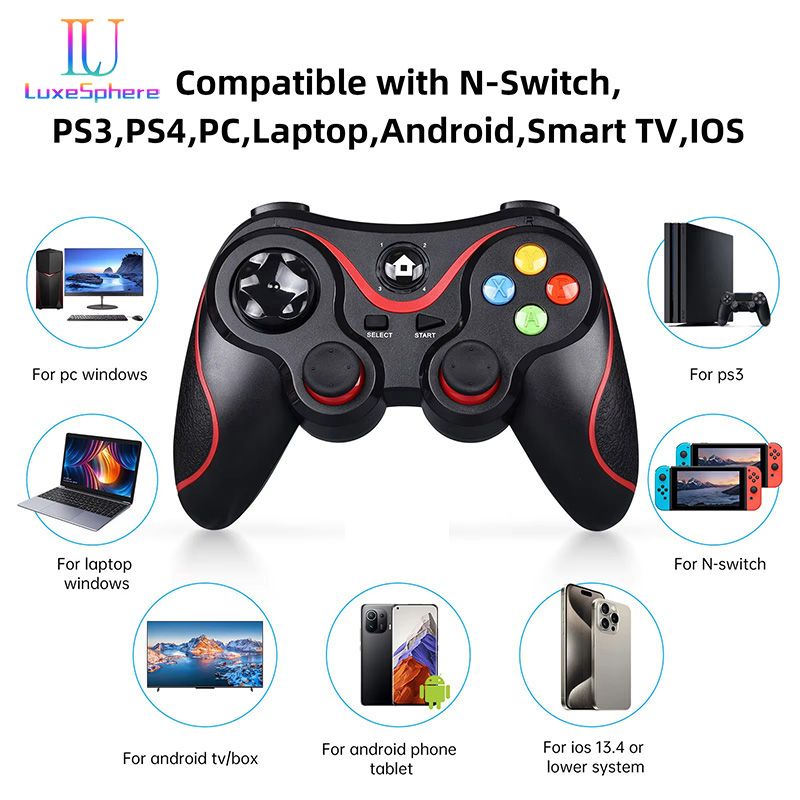 2.4G Bluetooth-Compatible Wireless Game Controller For Android Gamepad Console PC Joystick For PS3/PS4/Switch Controle Accessory