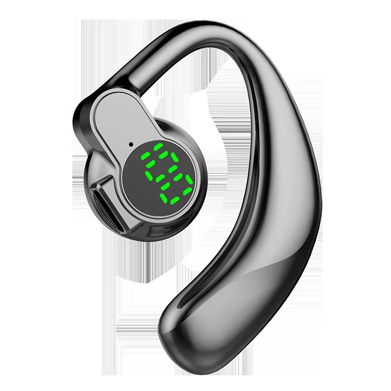 Bluetooth 5.4 Earphones Single Ear Earhooks Noise Cancelling Sports Headphones 360° Rotatable Wireless Earbud with Microphone