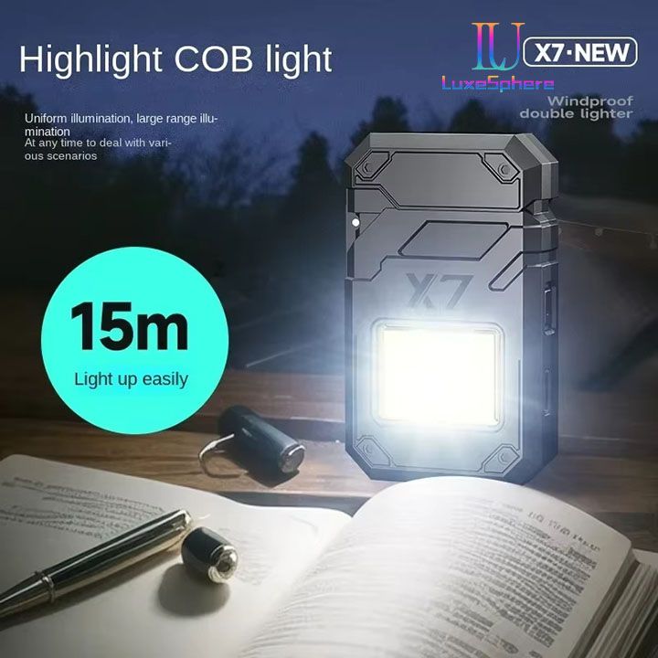 New Arrivals USB Rechargeable Electric Lighter Multi Functional Charging Lighter Portable Lighting Lighter Outdoor Camping Waterproof Lighter Ultra Long Battery Life