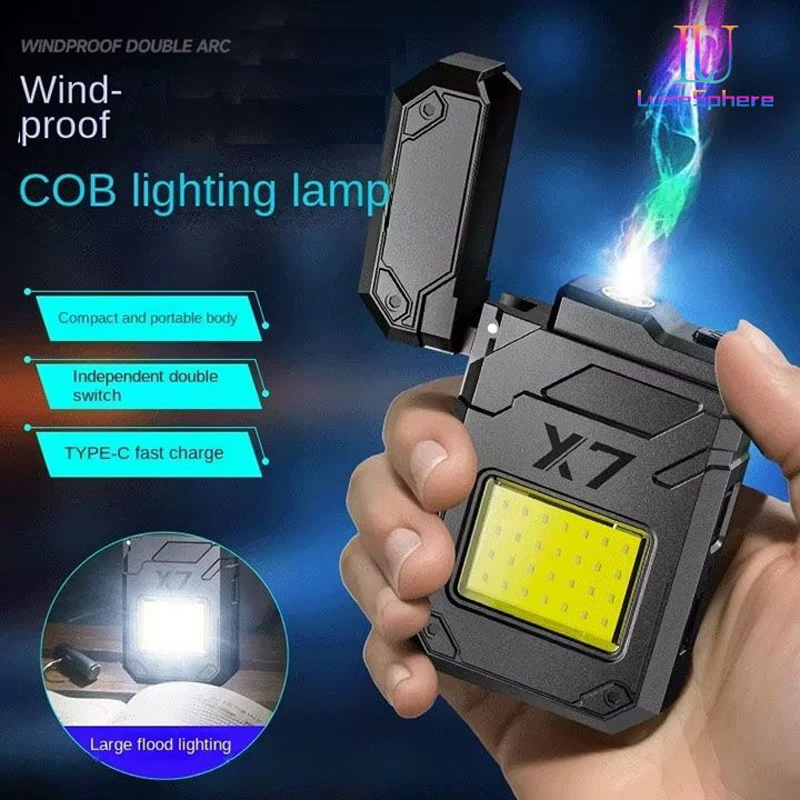 New Arrivals USB Rechargeable Electric Lighter Multi Functional Charging Lighter Portable Lighting Lighter Outdoor Camping Waterproof Lighter Ultra Long Battery Life