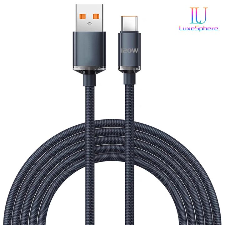 Upgrade 120W PD Type C Cable Super Fast Charger Cord Quick Charge 6A, High Speed Data Sync, (Extemely Fast) Charging Cable USB Cables Phone Charger For Samsung Xiaomi Huawei tecno xiaomi oppo infinix