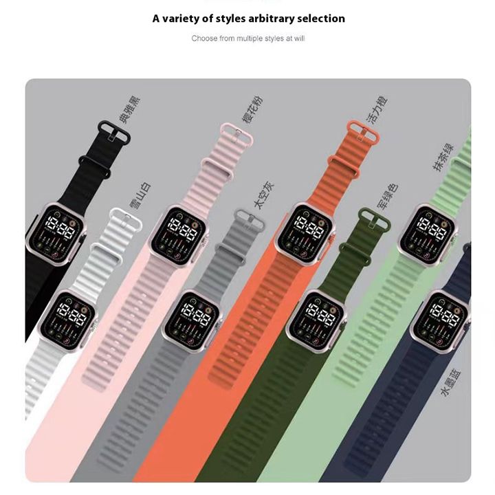 2025 Men Watches Women Hot LED Sports Watches Colorful Watch Electronic Clock Digital Fashion Clock Casual Silicone Wrist watch Bracelet Students Wristwatches Birthday Gift