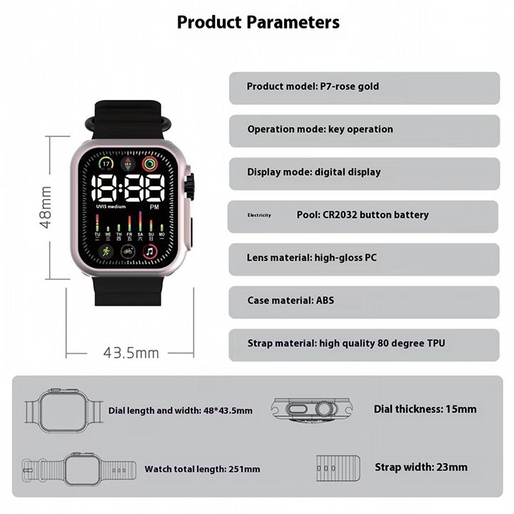 2025 Men Watches Women Hot LED Sports Watches Colorful Watch Electronic Clock Digital Fashion Clock Casual Silicone Wrist watch Bracelet Students Wristwatches Birthday Gift