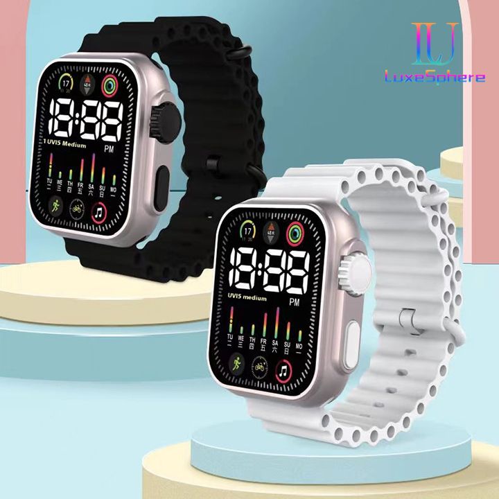 2025 Men Watches Women Hot LED Sports Watches Colorful Watch Electronic Clock Digital Fashion Clock Casual Silicone Wrist watch Bracelet Students Wristwatches Birthday Gift