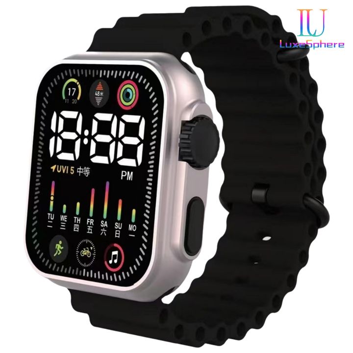 2025 Men Watches Women Hot LED Sports Watches Colorful Watch Electronic Clock Digital Fashion Clock Casual Silicone Wrist watch Bracelet Students Wristwatches Birthday Gift