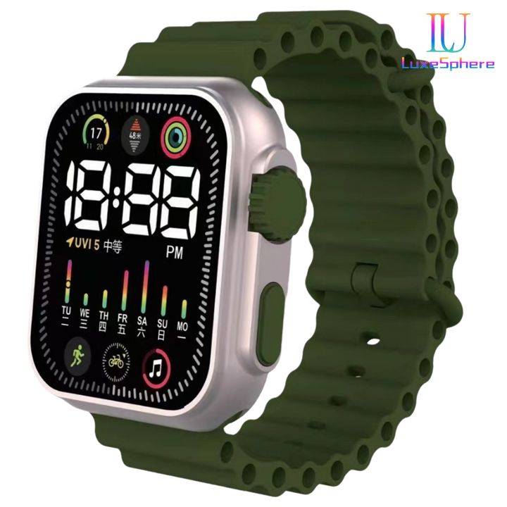 2025 Men Watches Women Hot LED Sports Watches Colorful Watch Electronic Clock Digital Fashion Clock Casual Silicone Wrist watch Bracelet Students Wristwatches Birthday Gift