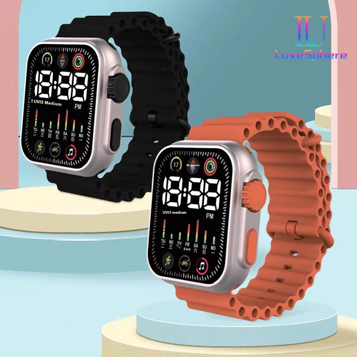 2025 Men Watches Women Hot LED Sports Watches Colorful Watch Electronic Clock Digital Fashion Clock Casual Silicone Wrist watch Bracelet Students Wristwatches Birthday Gift