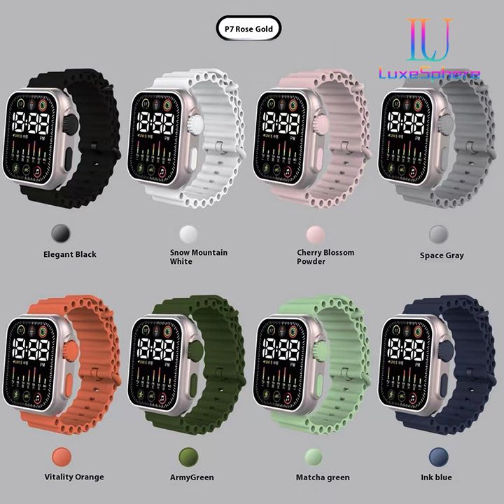 2025 Men Watches Women Hot LED Sports Watches Colorful Watch Electronic Clock Digital Fashion Clock Casual Silicone Wrist watch Bracelet Students Wristwatches Birthday Gift