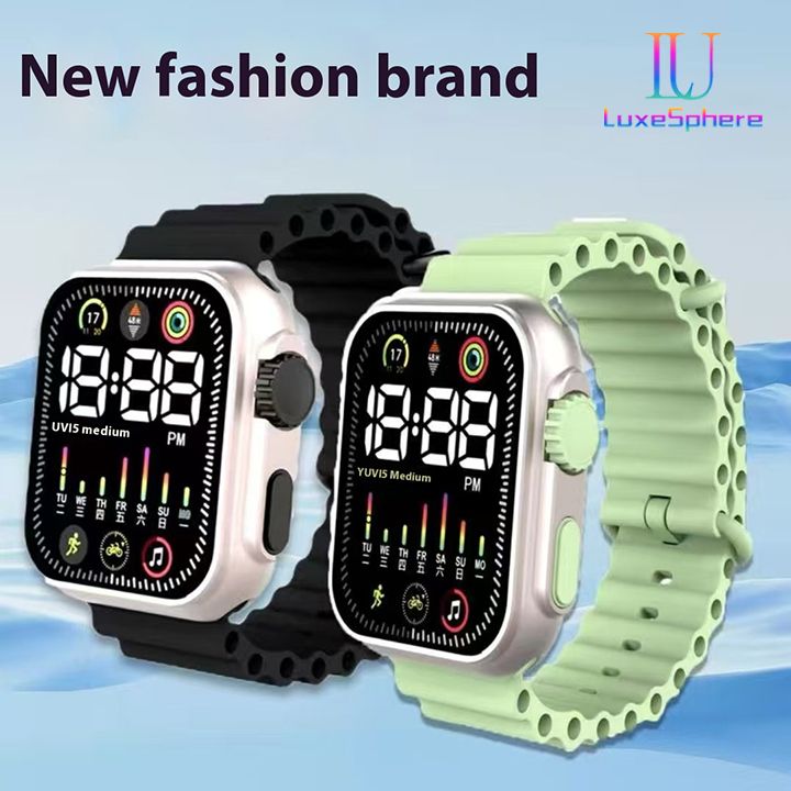 2025 Men Watches Women Hot LED Sports Watches Colorful Watch Electronic Clock Digital Fashion Clock Casual Silicone Wrist watch Bracelet Students Wristwatches Birthday Gift