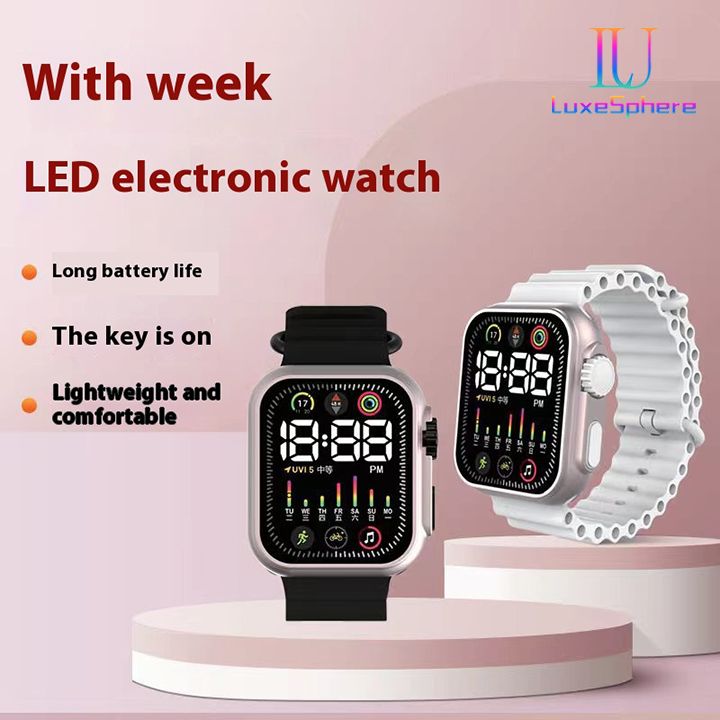 2025 Men Watches Women Hot LED Sports Watches Colorful Watch Electronic Clock Digital Fashion Clock Casual Silicone Wrist watch Bracelet Students Wristwatches Birthday Gift