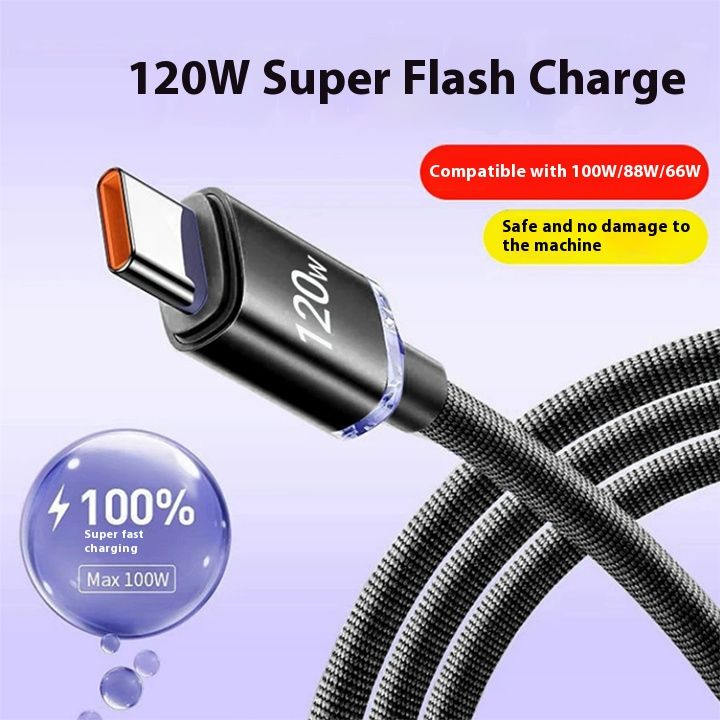Upgrade 120W PD Type C Cable Super Fast Charger Cord Quick Charge 6A, High Speed Data Sync, (Extemely Fast) Charging Cable USB Cables Phone Charger For Samsung Xiaomi Huawei tecno xiaomi oppo infinix