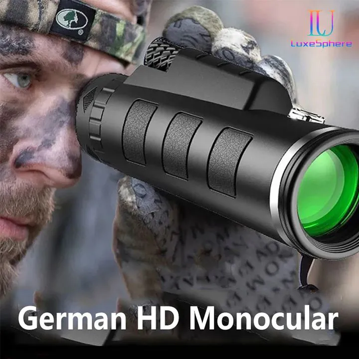 New Arrivals 40X60 HD Professional Telescope Monocular Compass Night Powerful Binoculars Waterproof Mini Pocket Zoom with Smartphone Hunting Camping Outdoor Watching Travelling