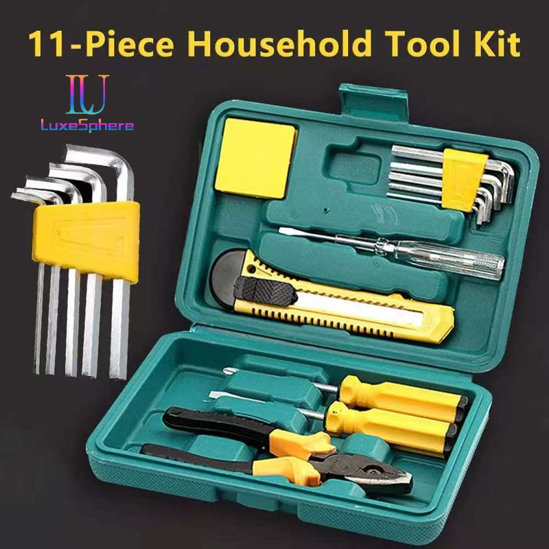 11-in-1 Tool Kit Hardware Repair Hand Tool Set General Repair Automotive Home Renovation Project Screwdriver Power Pen Hexagonal Wrench Art Knife Pliers Tool Kit For Tool Kit Home Repair Motorcycle