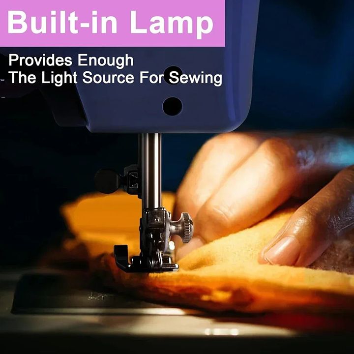 Household electric multifunctional sewing machine,  12-pin Foot Pedal Double Thread Ironing Pressing & Adjustable Speed, Fully Automatic With Lock Edge, Desktop Handheld Small Sewing Machine