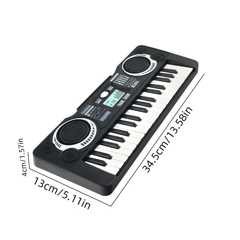 Kids Electronic Piano Enlightenment Keyboard 37 Keys Puzzle Early Education Simulation Electronic Piano LED Display Toy Teaching Musical Instrument Electric Piano Children's Christmas Birthday Gift