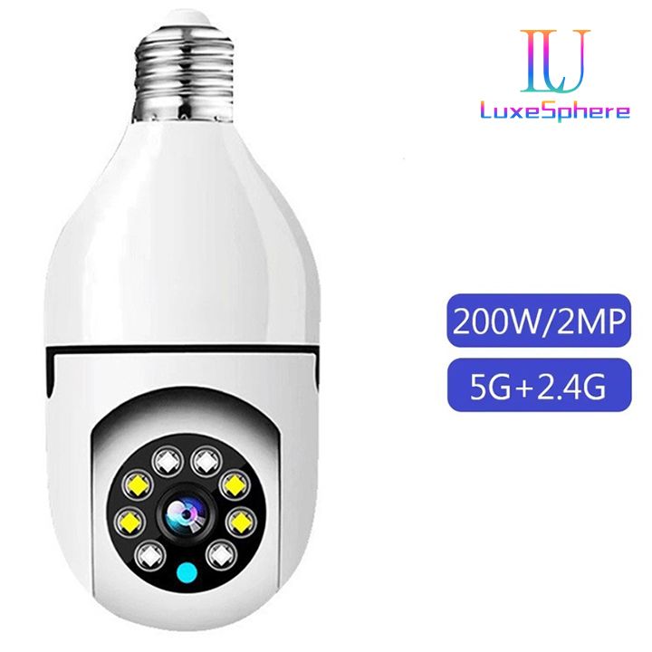 2MP E27 Bulb Security Monitor WIFI Camera Smart Home Surveillance Camera Full-color Day And Night Lighting Double Light Wireless 360 Rotation Automatic Human Tracking Zoom Indoor Security Monitor