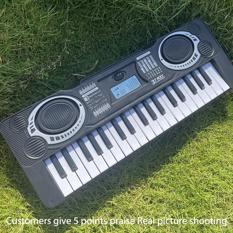 Kids Electronic Piano Enlightenment Keyboard 37 Keys Puzzle Early Education Simulation Electronic Piano LED Display Toy Teaching Musical Instrument Electric Piano Children's Christmas Birthday Gift