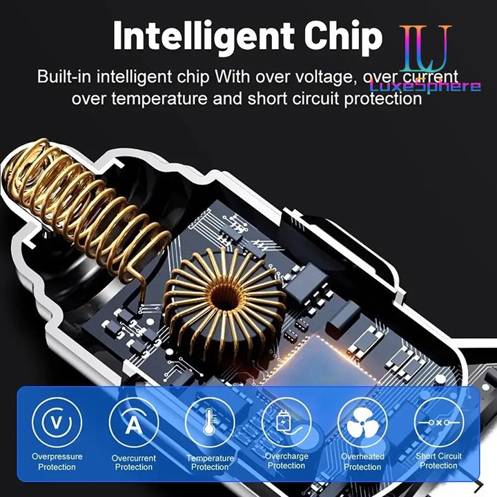 100W 6 / 8 Ports Car Charger Fast Charging USB C Car Phone Charger PD Type C Power Adapter Digital Display Compatible with All Devices USB Type C Car Lighter PD QC3.0 Car Phone Charger Tecno Huawei
