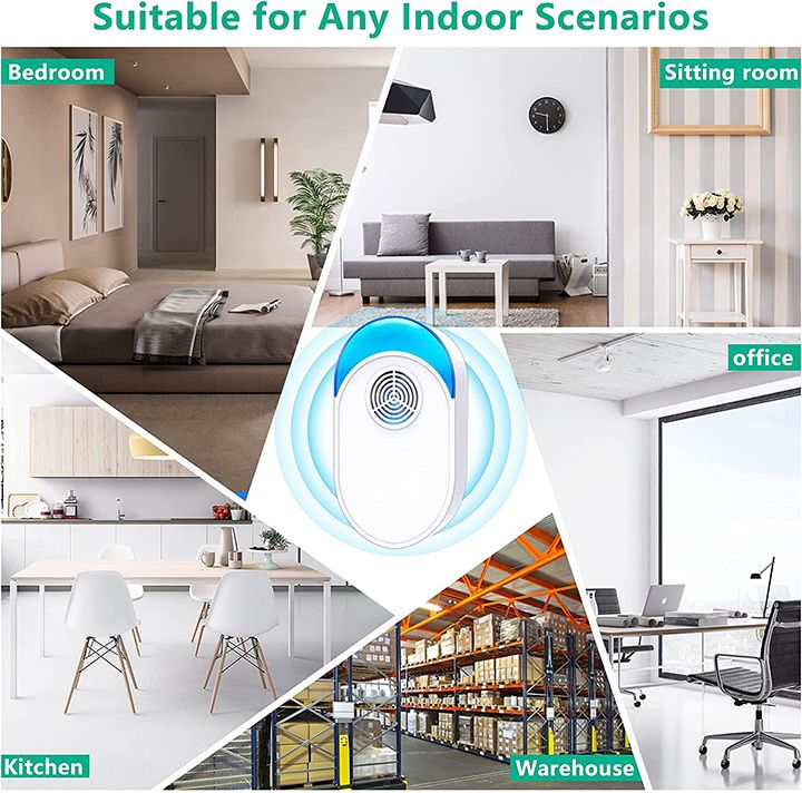 2025 Upgraded Ultrasonic Electronic Mosquito Repellent, Indoor Pest Repeller Control Ultrasonic Repellent for Roach, Rodent, Mouse, Bugs, Ant, Mosquito, Mice, Spider, Household PestInsect Rats Spiders