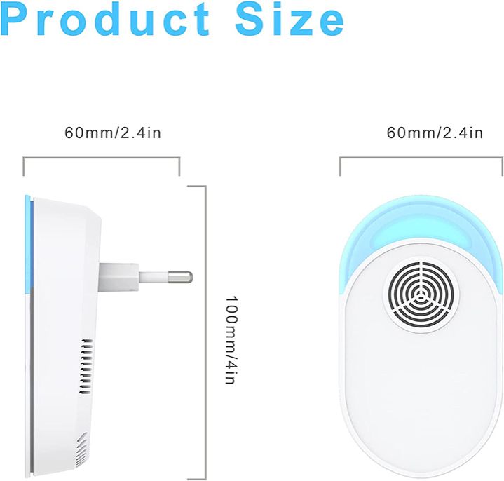 2025 Upgraded Ultrasonic Electronic Mosquito Repellent, Indoor Pest Repeller Control Ultrasonic Repellent for Roach, Rodent, Mouse, Bugs, Ant, Mosquito, Mice, Spider, Household PestInsect Rats Spiders