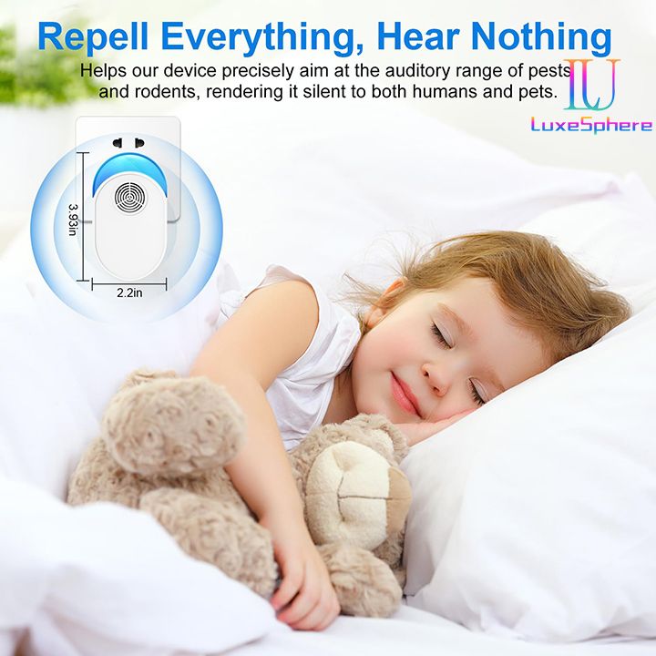 2025 Upgraded Ultrasonic Electronic Mosquito Repellent, Indoor Pest Repeller Control Ultrasonic Repellent for Roach, Rodent, Mouse, Bugs, Ant, Mosquito, Mice, Spider, Household PestInsect Rats Spiders