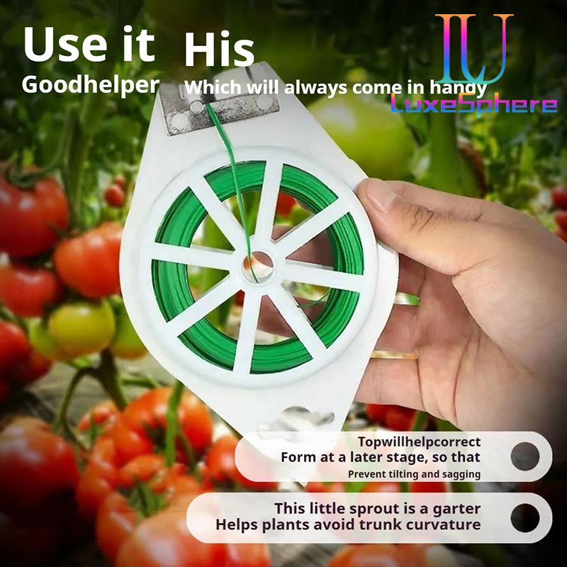 1 Roll 100M / 50MM Multifunctional Plastic Steel Twist Tie Sturdy Reusable Garden Flower Plant Support Strap Tie Gardening Tools
