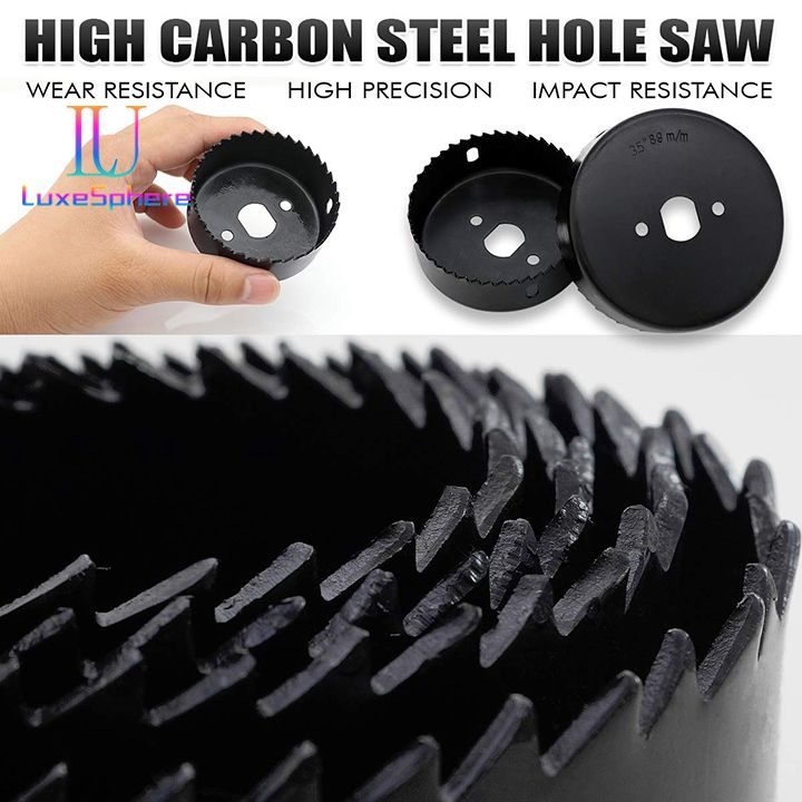 Hole Saw Set, 21PCS Hole Saw Kit Drilling Tool with 3/4" to 5" (19mm-127mm) 13Pcs Saw Blades, Mandrels, Installation Plate, Drill Bits, Hex Key , Ideal for Soft Wood, Plywood, Drywall, PVC Board
