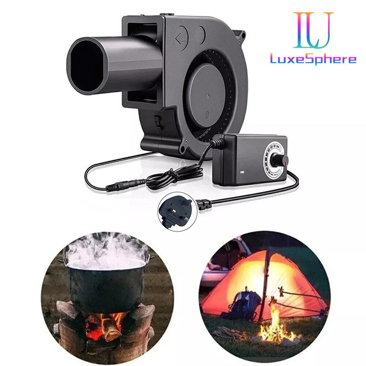 6000Rmp BBQ Fan Small Blast Engine Barbecue Tools with Air Collecting Adjustable Speed Cooking Tool Handheld Barbecue Blower Camping Air Blower Cooking Speed Controller Outdoor Portable Machine