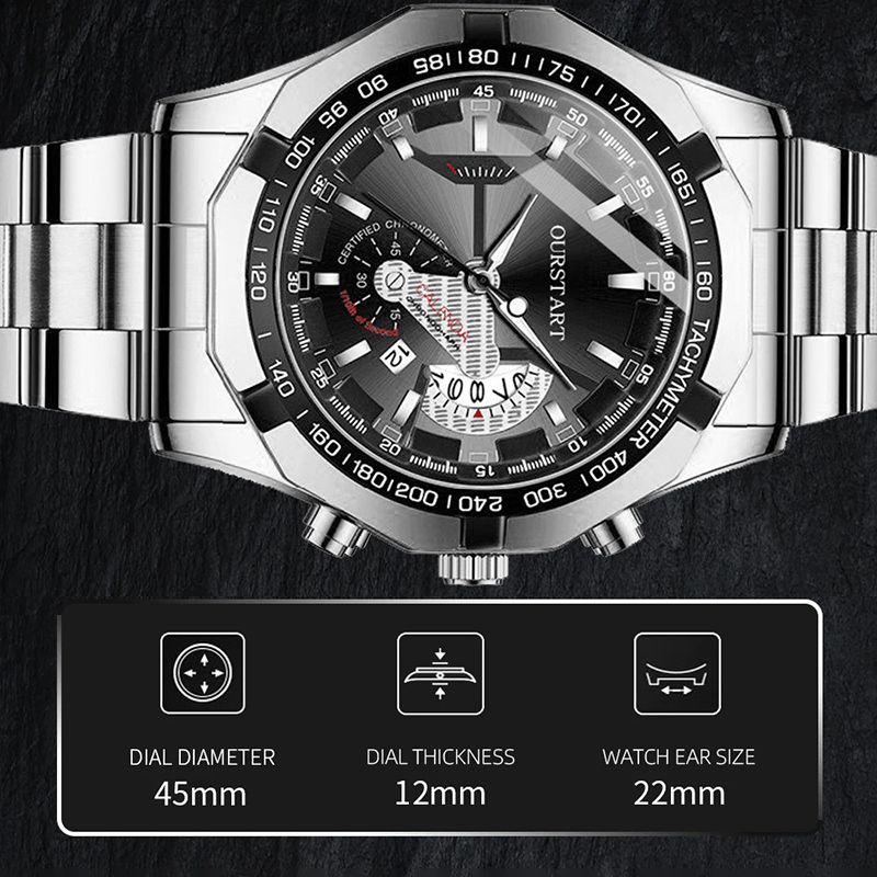 New Arrivals Large Dial Watches Business Mens Watch Sports Watch Calendar Top Brand Luxury Clock Male Quartz Wristwatch for Man Date Week