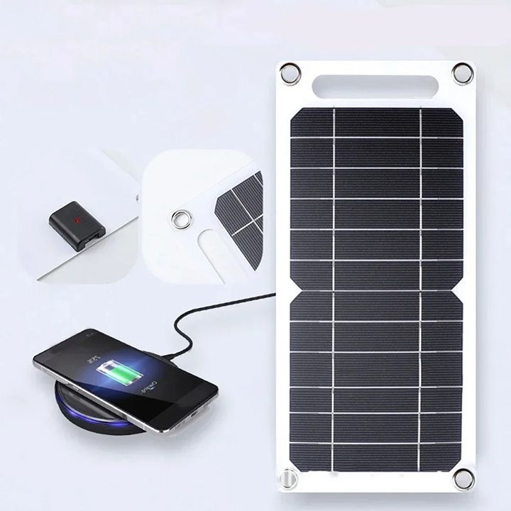 35W Solar Chargers Portable Solar Panel 5V Solar Plate With USB Safe Stabilize Charger Fast Charging For Power Bank Phone Tablets Outdoor Camping Home RV Gift