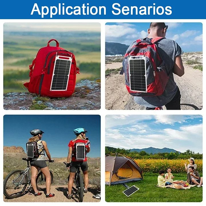 35W Solar Chargers Portable Solar Panel 5V Solar Plate With USB Safe Stabilize Charger Fast Charging For Power Bank Phone Tablets Outdoor Camping Home RV Gift