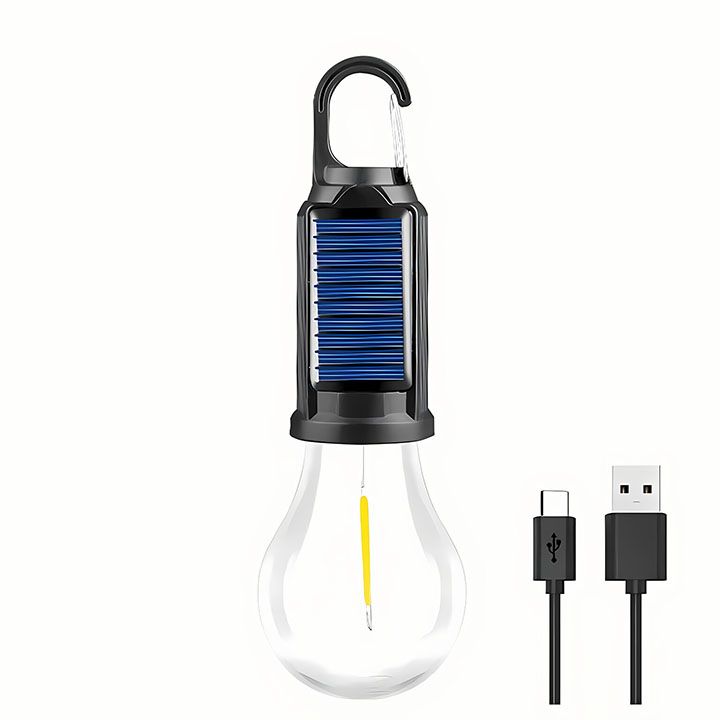 Outdoor Solar Powered LED Lamp Bulbs USB Charging Camping Light Portable Night Lights Waterproof Flashlight Fishing Essentials