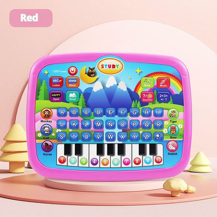 Kids Early Learning Education Tablet Toy, Age 3+ Literacy Math Music Learning, Doubles as Electronic Keyboard, Birthday Christmas Gift