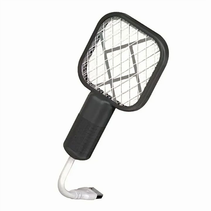 Electric Mosquito Killer 5 Layer Security Net Portable USB Interface Electric Fly Swatter UV Light Bug Zapper Fly Killer Insect Racket Portable Pest Control  for Home Outdoor Camping