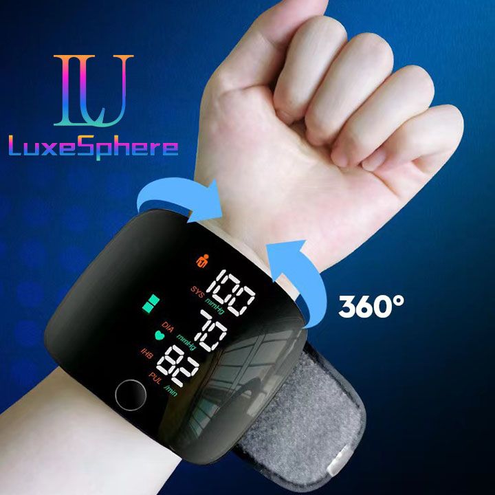 Blood Pressure Machine Digital Wrist Blood Pressure Monitors Automatic Voice Tonometer Heart Rate Monitor Smart Touch LCD Screen Charge Sphygmomanometer Health Monitors