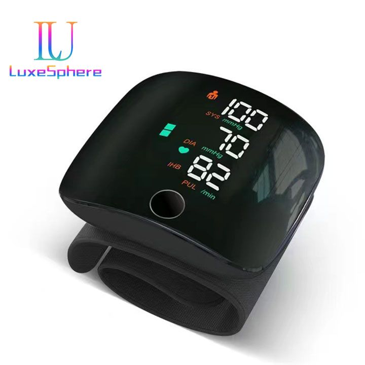 Blood Pressure Machine Digital Wrist Blood Pressure Monitors Automatic Voice Tonometer Heart Rate Monitor Smart Touch LCD Screen Charge Sphygmomanometer Health Monitors