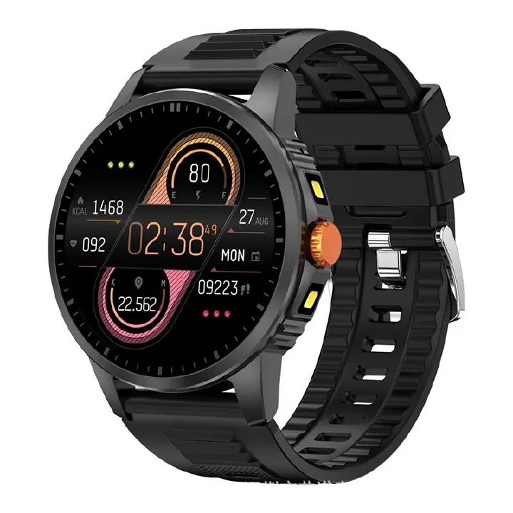 Outdoor Sport Smart Watch Men V5 Fitness Bracelet Smartwatches With LED Flashlight Heart Rate Blood Oxygen Blood Pressure Health Monitoring Touch Screen Waterproof Watches Bluetooth Call Wrist Watch