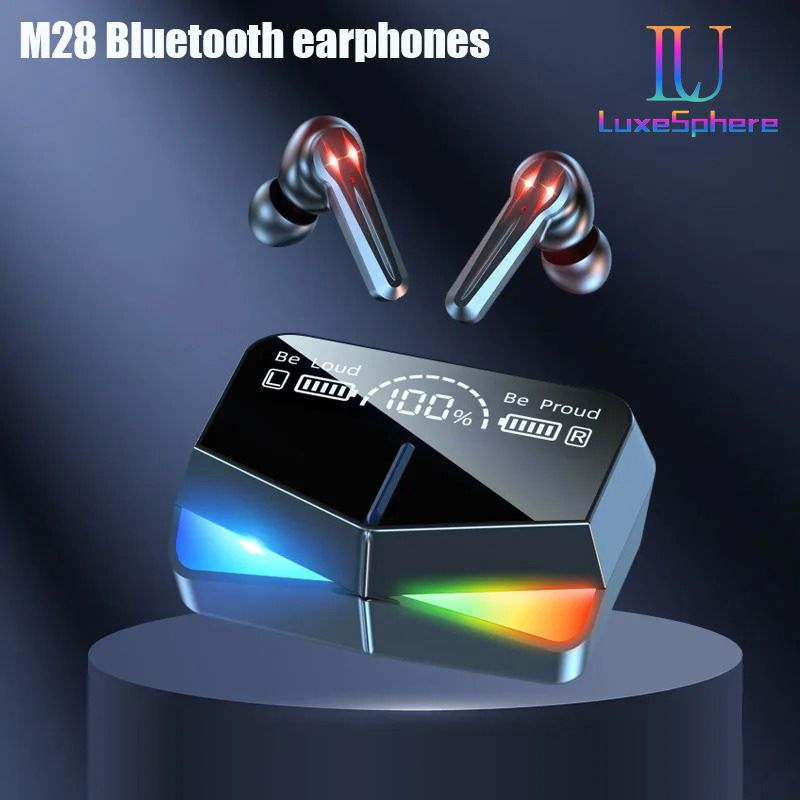 M28 Wireless Earphones Bluetooth Headphones TWS Stereo Touch Control Noise Reduction Waterproof Earbuds Headsets With Microphone