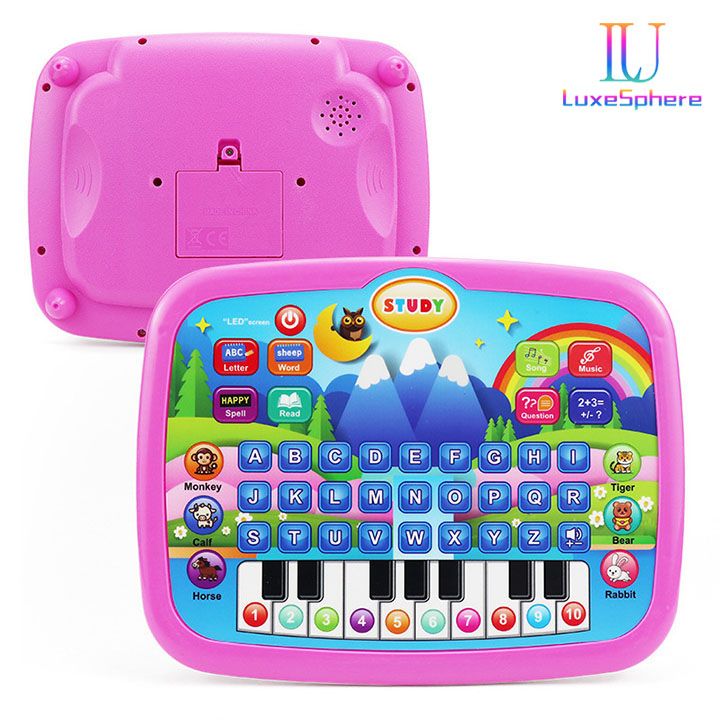Kids Early Learning Education Tablet Toy, Age 3+ Literacy Math Music Learning, Doubles as Electronic Keyboard, Birthday Christmas Gift