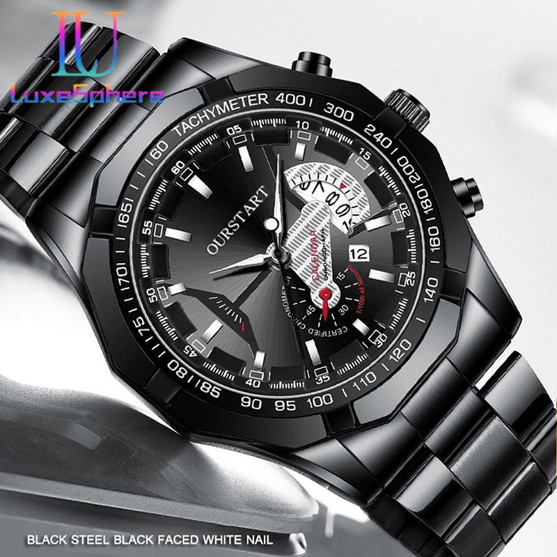 New Arrivals Large Dial Watches Business Mens Watch Sports Watch Calendar Top Brand Luxury Clock Male Quartz Wristwatch for Man Date Week