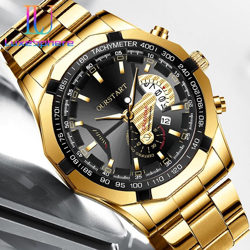 New Arrivals Large Dial Watches Business Mens Watch Sports Watch Calendar Top Brand Luxury Clock Male Quartz Wristwatch for Man Date Week