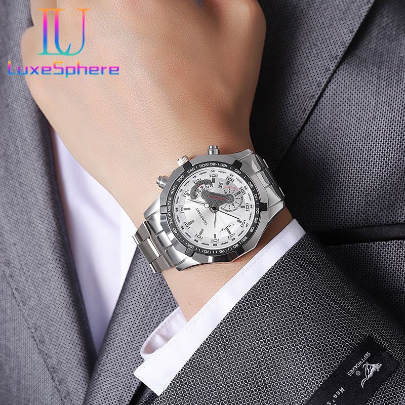 New Arrivals Large Dial Watches Business Mens Watch Sports Watch Calendar Top Brand Luxury Clock Male Quartz Wristwatch for Man Date Week