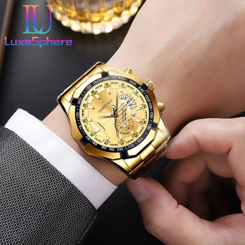 New Arrivals Large Dial Watches Business Mens Watch Sports Watch Calendar Top Brand Luxury Clock Male Quartz Wristwatch for Man Date Week