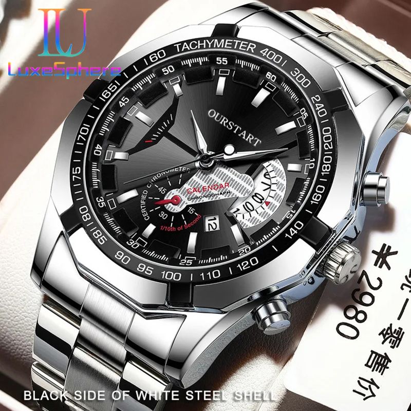 New Arrivals Large Dial Watches Business Mens Watch Sports Watch Calendar Top Brand Luxury Clock Male Quartz Wristwatch for Man Date Week