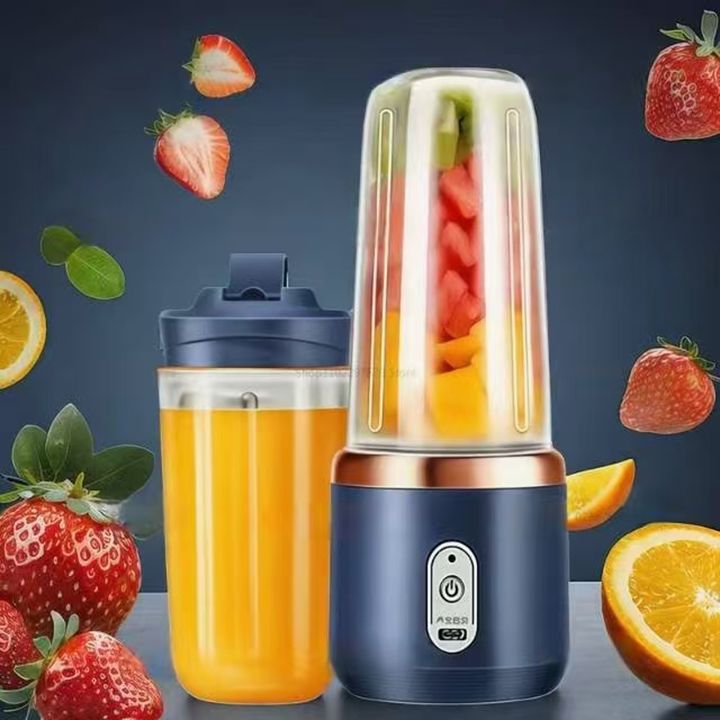Personal Blender Multifunction Usb Fruit Mixers Juicers Portable Electric Juicer Blender Fruit Juicer Cup Food Milkshake Juice Maker USB Rechargeable with 6 Blades Sports Outdoors Electric Blender