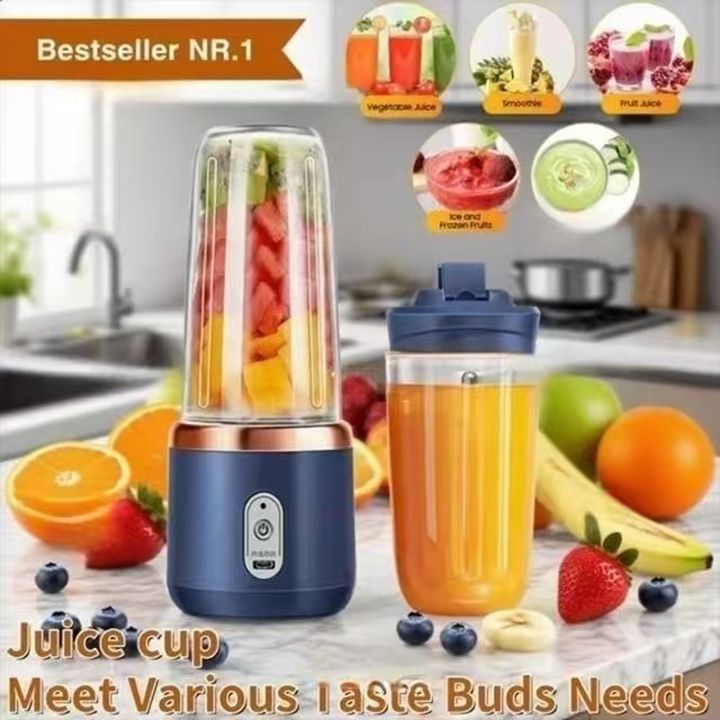 Personal Blender Multifunction Usb Fruit Mixers Juicers Portable Electric Juicer Blender Fruit Juicer Cup Food Milkshake Juice Maker USB Rechargeable with 6 Blades Sports Outdoors Electric Blender