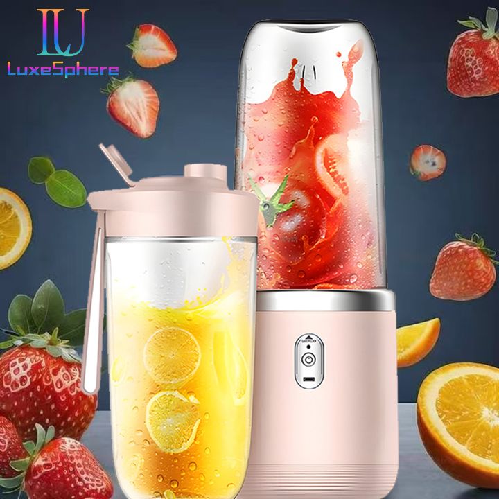 Personal Blender Multifunction Usb Fruit Mixers Juicers Portable Electric Juicer Blender Fruit Juicer Cup Food Milkshake Juice Maker USB Rechargeable with 6 Blades Sports Outdoors Electric Blender