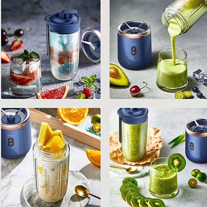 Personal Blender Multifunction Usb Fruit Mixers Juicers Portable Electric Juicer Blender Fruit Juicer Cup Food Milkshake Juice Maker USB Rechargeable with 6 Blades Sports Outdoors Electric Blender
